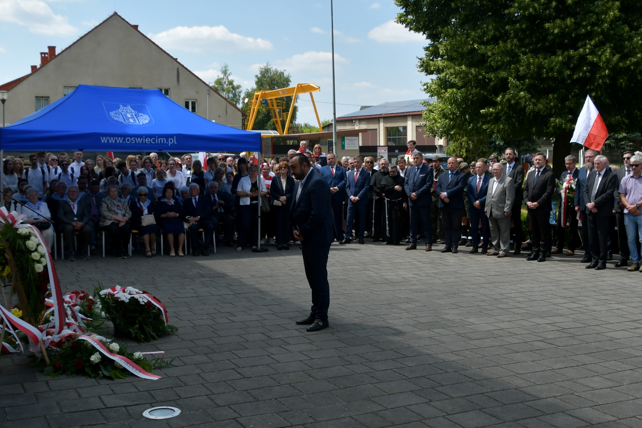 Dyrektor CHIKR Władysław Kwiatkowski na obchodach 85 rocznicy pierwszego transportu Polaków do KL Auschwitz 3